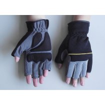 Neoprene Cuff anti - vibration safty Protection Fingerless Mechanic Work Gloves