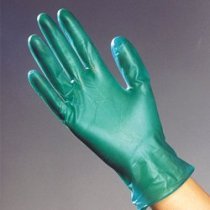 XS, S and M Green Synthetic Vinyl pvc Exam protection Disposable Work Gloves