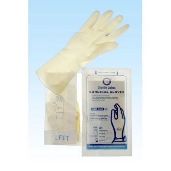 6 - 9 inch Sterile latex medical surgical, operation Disposable Work Gloves
