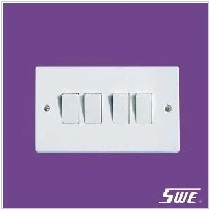 4 Gang Plate Switch 10AX 250V (N Range)