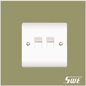 2 Gang Telephone Socket (V Range)