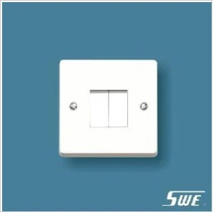 2 Gang Plate Switch 10AX 250V (W Range)