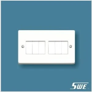 6 Gang Plate Switch 10AX 250V (W Range)