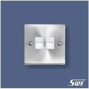 2 Gang Telephone Socket (T Range)