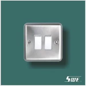 2 Gang Plate Switch 10AX 250V (THV Range)