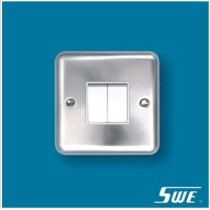 2 Gang Plate Switch 10AX 250V (THW Range)