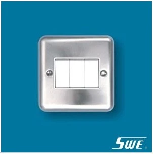 3 Gang Plate Switch 10AX 250V (THW Range)