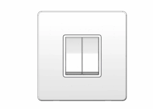 2 Gang 1 way Plate Switch 10AX 250V (W Range)
