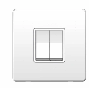 2 Gang Plate Switch 10AX 250V (W Range)