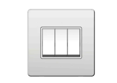 3 Gang Plate Switch 10AX 250V (SR Range)