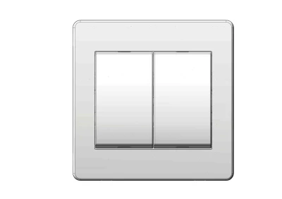 2 Gang Plate Switch 10AX 250V (W Range)