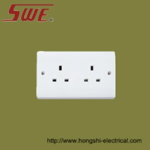 2 Gang Socket Outlet 13A Unswitched
