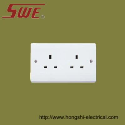 2 Gang Socket Outlet 13A Unswitched