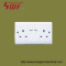 2 Gang Socket Outlet 13A Switched