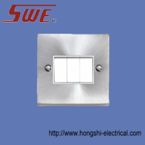 3 Gang Plate Switch 10A 250V