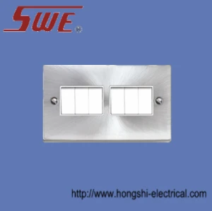 6 Gang Plate Switch 10A 250V