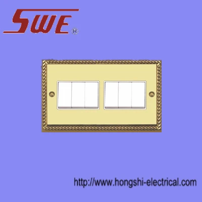6 Gang Plate Switch 10A 250V