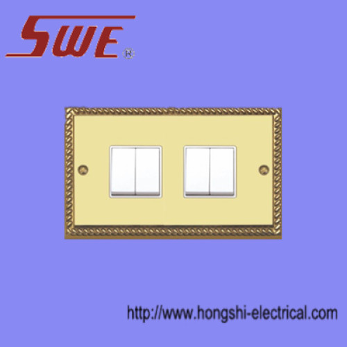 4 Gang Plate Switch 10A 250V