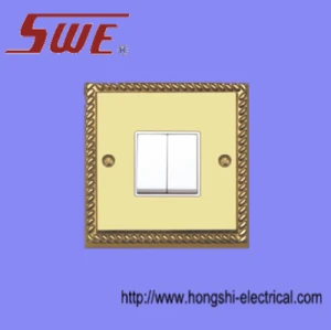 2 Gang Plate Switch 10A 250V