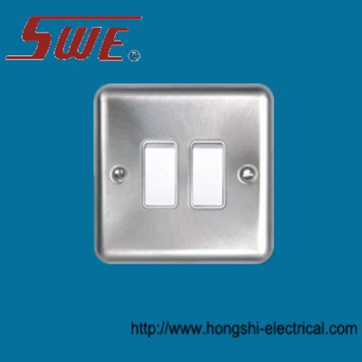 2 Gang Plate Switch 10A 250V