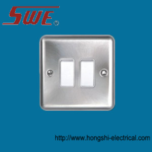 2 Gang Plate Switch 10A 250V