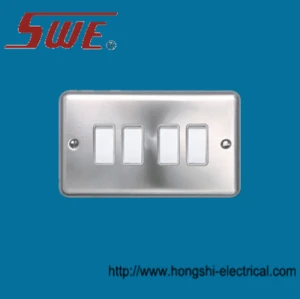 4 Gang Plate Switch 10A 250V
