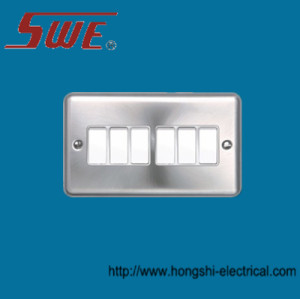 6 Gang Plate Switch 10A 250V