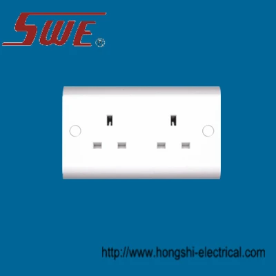 2 Gang Socket Outlet 13A Unswitched