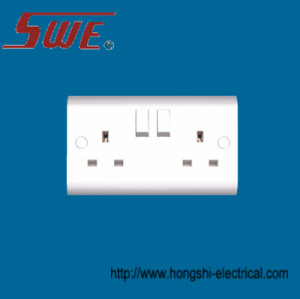 2 Gang Socket Outlet 13A Switched
