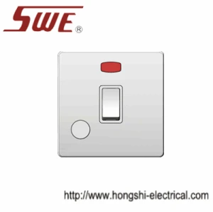 1 gang flush switches 20A DP with neon