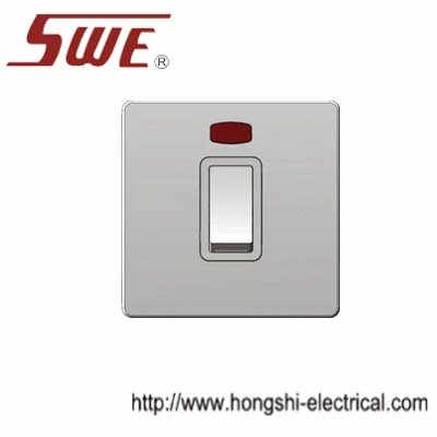 1 gang heavy load switches 3*3 45A DP with neon