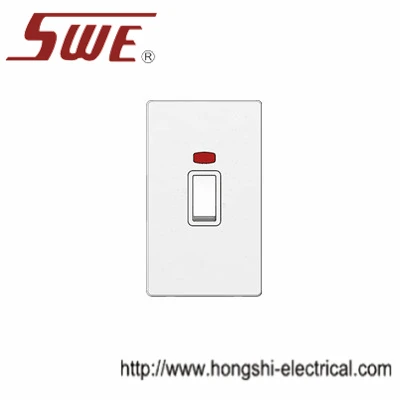 1 gang heavy load switches 3*6 45A DP with neon