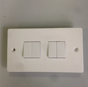 4 Gang Plate Switch 10AX 250V