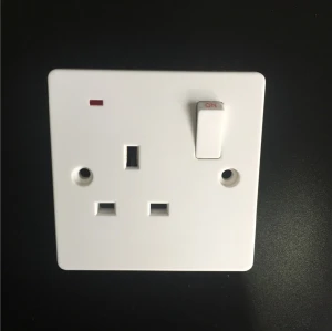 1 gang socket outlet 13A switched with neon