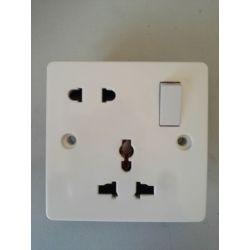 1 gang universal switched socket 16A +13A socket+10A 1 gang switch