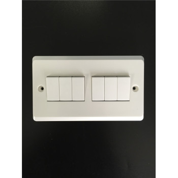 6 Gang Plate Switch 10AX 250V