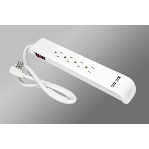 4-Outlet Power Strip With 2USB