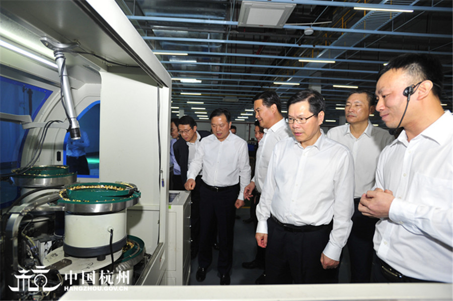 Xu Liyi , mayor of Hangzhou， paid an inspection visit to Hongshi on 9th May