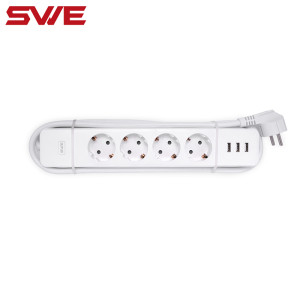 EU Standard WIFI Remote Control Smart Power Strip with USB Timer Function