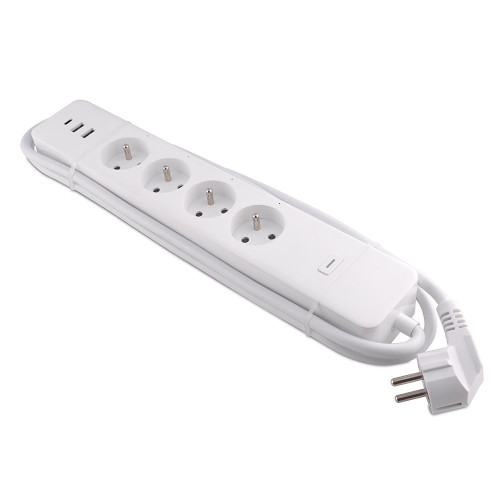 French Standard WIFI Smart Power Strip Extension Socket with USB-C Fast Charging