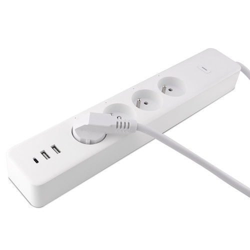 French Standard WIFI Smart Power Strip Extension Socket with USB-C Fast Charging