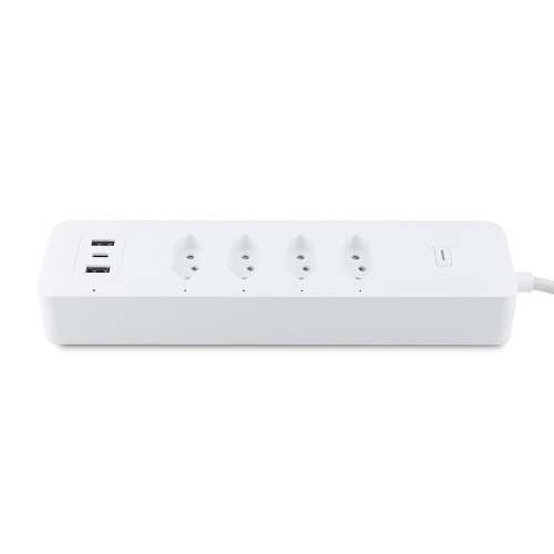 Brazilian Standard 10A Smart WiFi Power Strip 4 AC Outlet  2 USB-A 1 USB Type-C Extension Socket