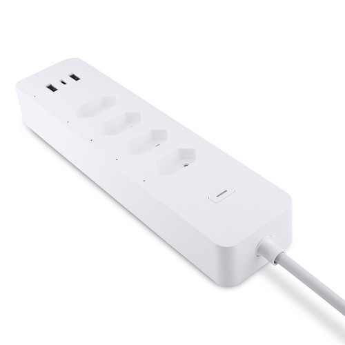 Brazilian Standard 10A Smart WiFi Power Strip 4 AC Outlet  2 USB-A 1 USB Type-C Extension Socket