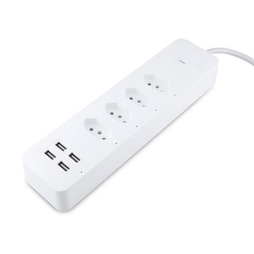 10A Brazilian Standard Smart WiFi Power Strip 4 AC Outlet 4 USB Charging Ports Extension Socket