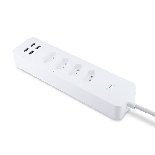 10A Brazilian Standard Smart WiFi Power Strip 4 AC Outlet 4 USB Charging Ports Extension Socket