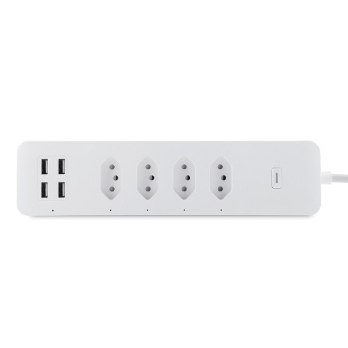 10A Brazilian Standard Smart WiFi Power Strip 4 AC Outlet 4 USB Charging Ports Extension Socket