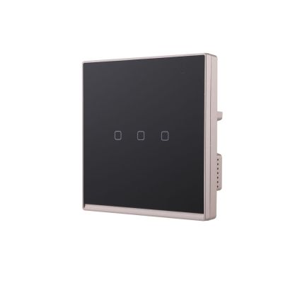 250V 10A Glass Series Touch Screen 3 Gang Smart ZigBee Wall Switch (L&N) High Luxury Style Home Decoration