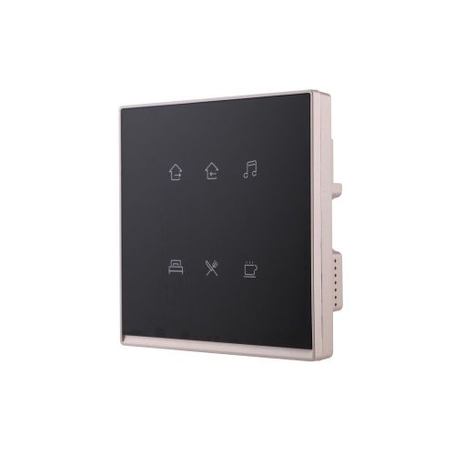 Zigbee Glass Touch Screen 6 Gang Smart Wall Scene Switch (L&N)