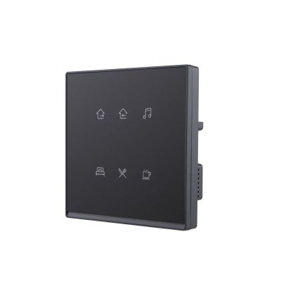 Zigbee Glass Touch Screen 6 Gang Smart Wall Scene Switch (L&N)