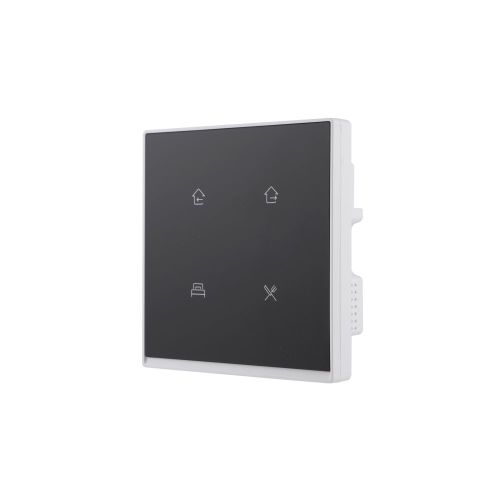 Zigbee Glass Touch Screen 4 Gang Smart Wall Scene Switch (L&N)